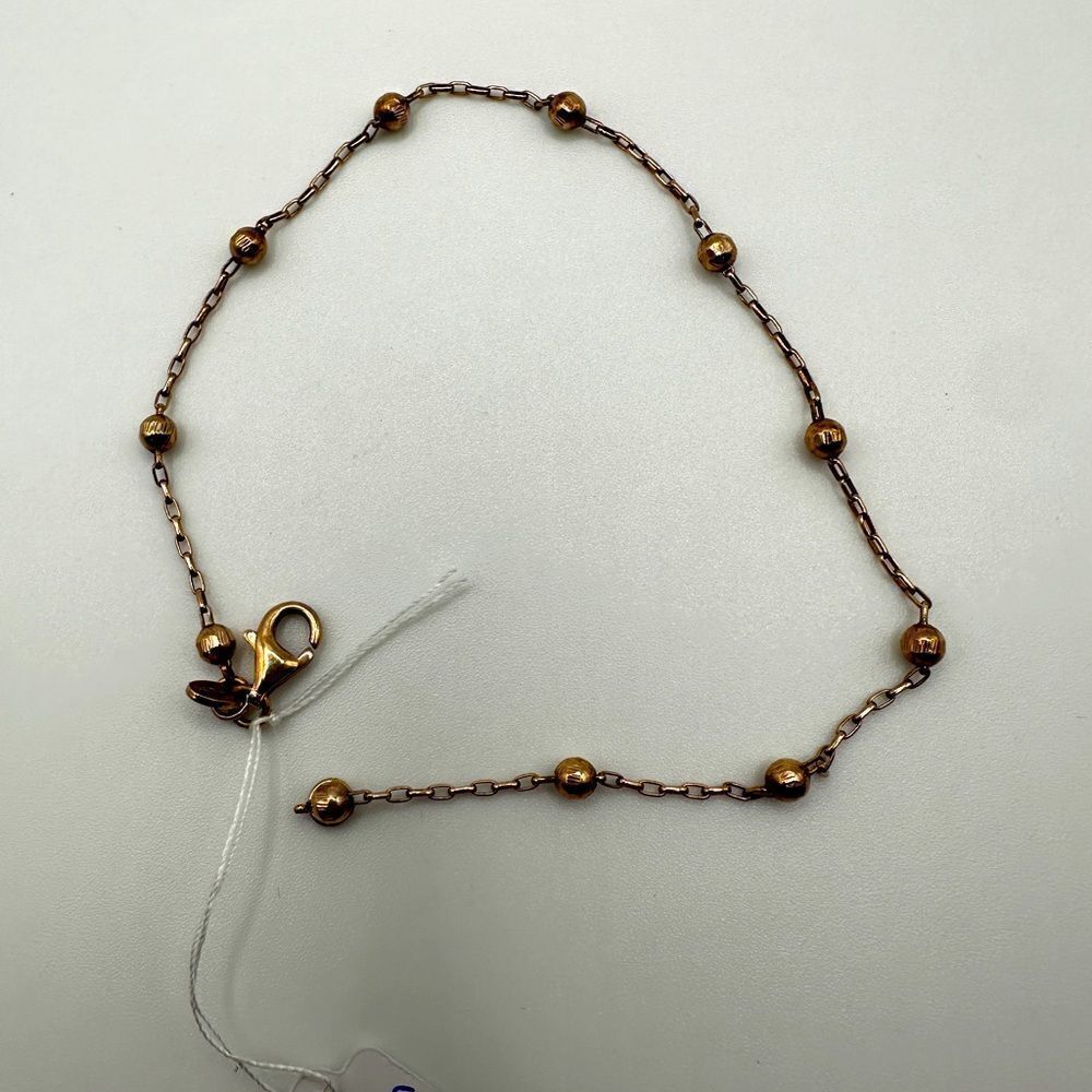 9" ITADOR Rose gold tone over sterling silver anklet/bracelet!